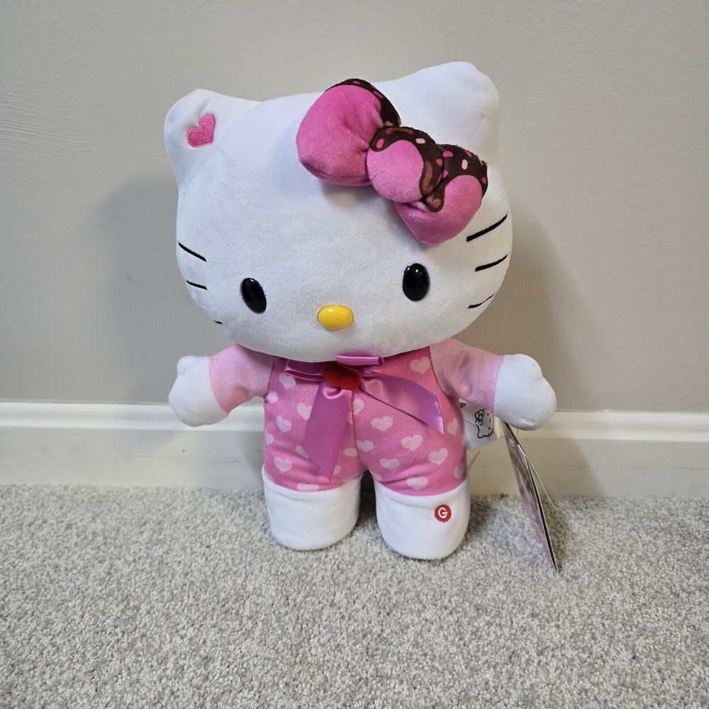 Hello Kitty Happy‎ Shuffle Animated Plush Side Stepper Valentines 2024 WORKS!
